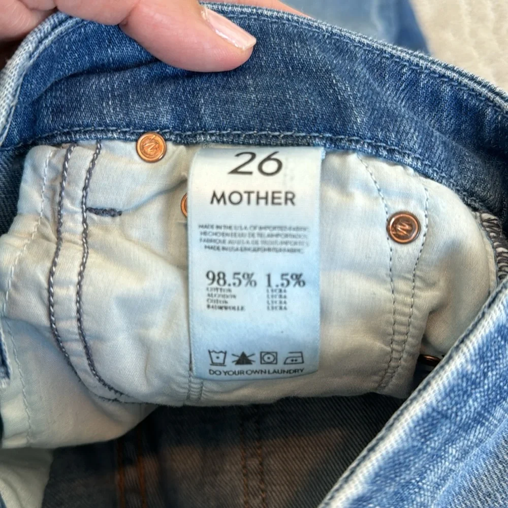 Mother “The Looker Crop” in “Rancho Diablo” medium wash denim jeans skinny - Picture 9 of 9
